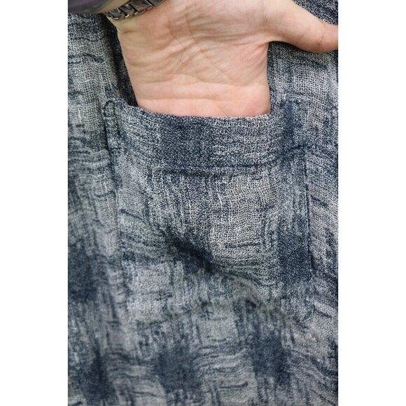 Pure Jill Linen Blend Long Open Cardigan-Size Small-One Button-Pockets - Picture 2 of 9